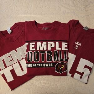 Temple Football T-Shirt Bundle - Red
